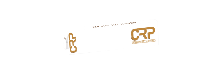 CRP King Size Slim + Tips - Closing Flap White