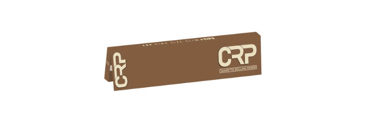 CRP King Size Slim + Tips - Closing Flap Brown