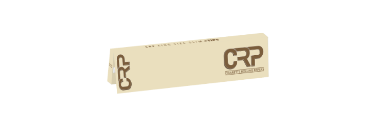 CRP King Size Slim + Tips - Closing Flap Beige