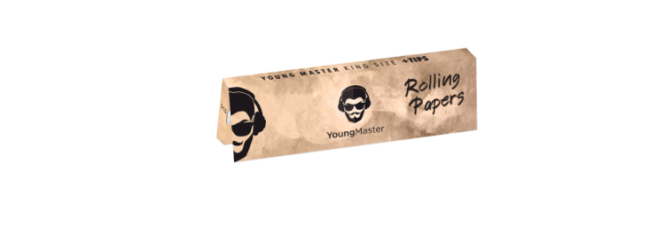 Young Master King Size + Tips - Closing Flap Brown